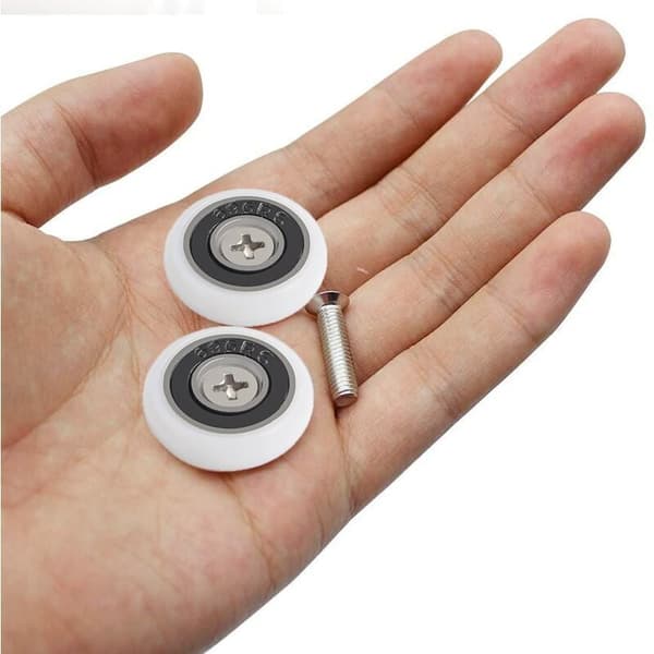 Sett med 8 erstatningshjul for dusjdører 19 mm diameter