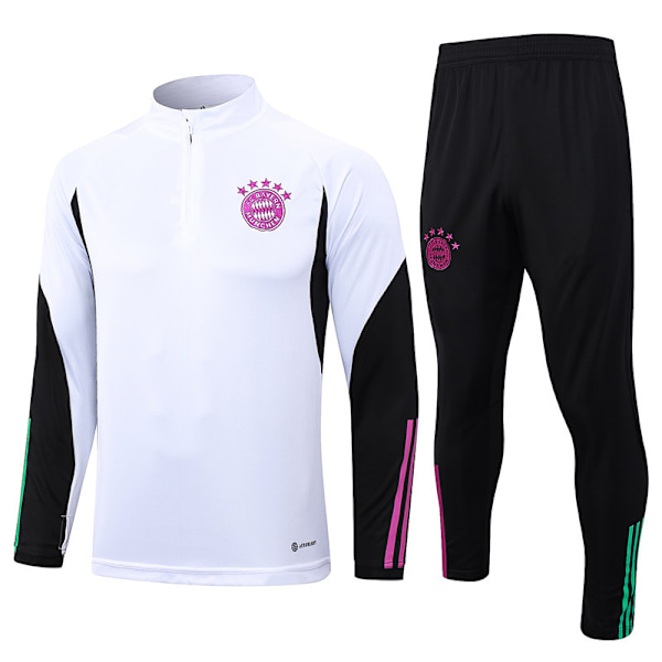 Säsong 23-24 Bayern Hemma Långärmad Kit För Barn Med Långärmad Kit För Vuxna vit 16 white 16