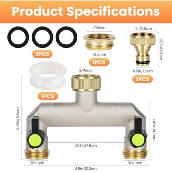 2-veis kranadapter 3/4 \"
