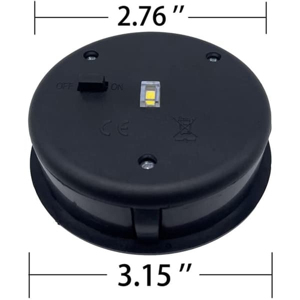 2-pakning solcellelykt erstatningslys, vanntette runde lykt tilbehør (8 cm)