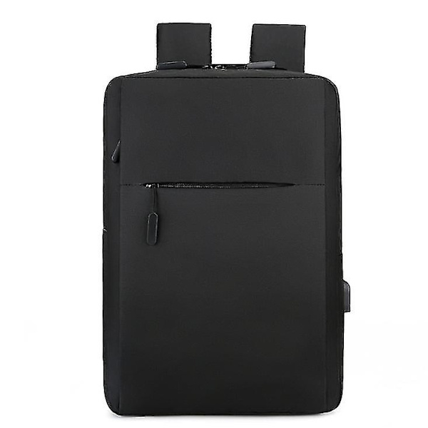Matkailuun sopiva kannettava reppu, ohut, kestävä, USB-latausportti, vedenpitävä laukku, musta black