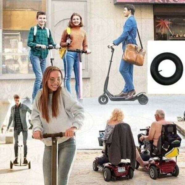 2-pack innerslang 4.80/4.00-8 med rak ventil, för skottkärra, barnvagn, pirra, gräsklippare, snöslunga, generator och mer,..