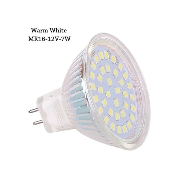 7W LED MR16 Spotlight, Varm Hvid, 12V, Kompatibel med Philips