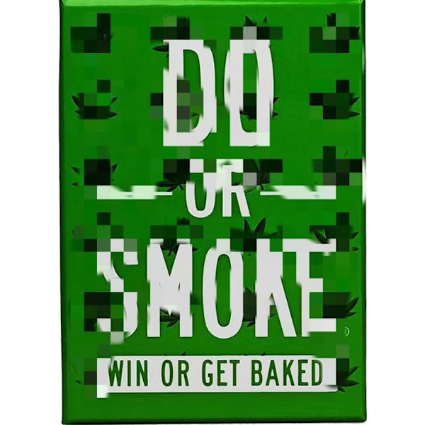 Engelsk version av drickspel för vänner, roliga sällskapsspelkort Do or smoke basic green