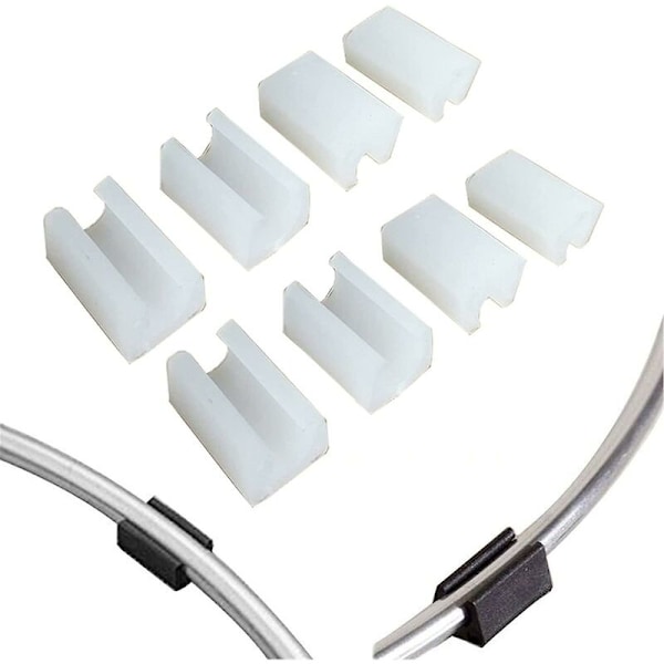 32 st Stolsbensskydd Rörändskydd Möbelskydd Golvskydd U-formade Plaststolsbensskydd, Stolsbensskydd Silikonrörklämma (10mm, Vit)