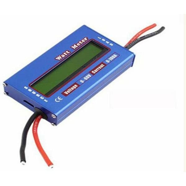 Solkraftmätare LCD Effektanalysator Wattmeter, DC LCD-display 60V/100A Högprecisions Effektmätning Wattmätare - Blå
