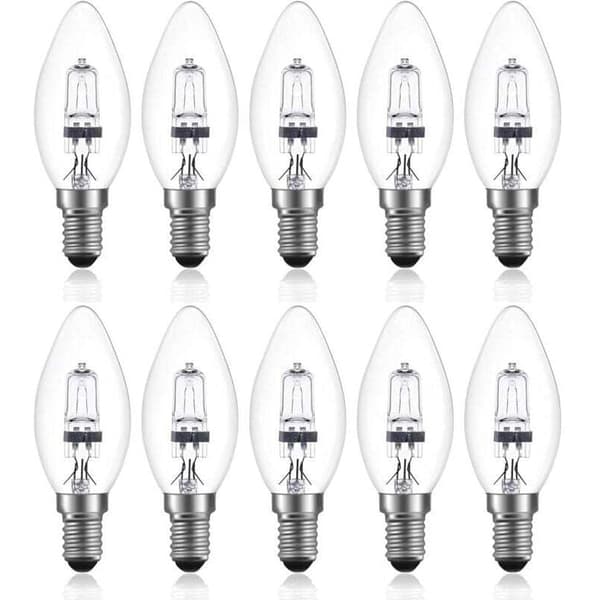 42W E14 Halogenlampa Dimbar Varmvit 2700K AC 220-240V Klar 10-pack