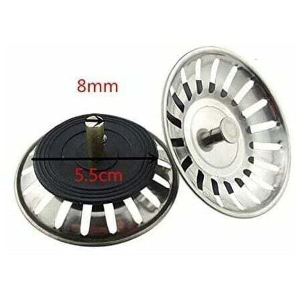 2 STK Universal Kurve Si 8cm Rustfrit Stål Køkkenvask Filter Vaskprop Filter