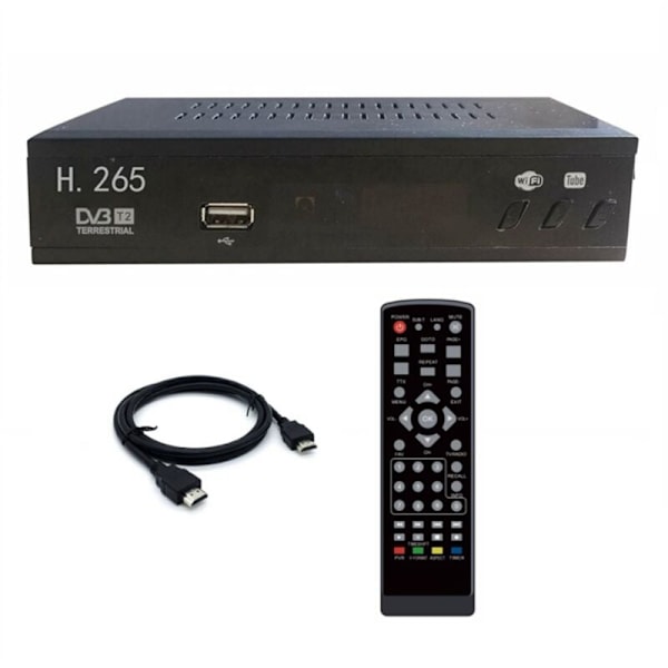 DVB T2 HEVC 265 Digital TV-tuner DVB-T2 1080P HD USB-dekoder Terrestrisk mottaker EU-plugg