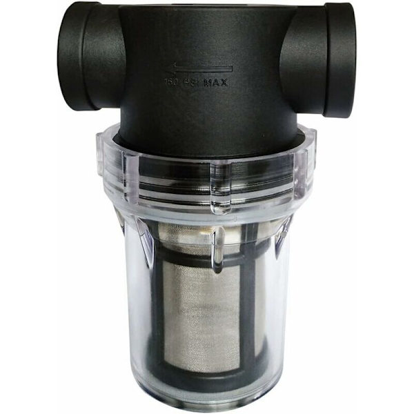 3/4\" Vattenpumpfilter med 100 Mesh Rostfritt Stålskärm, Inline Filter, Trädgårdsbevattningsfilter