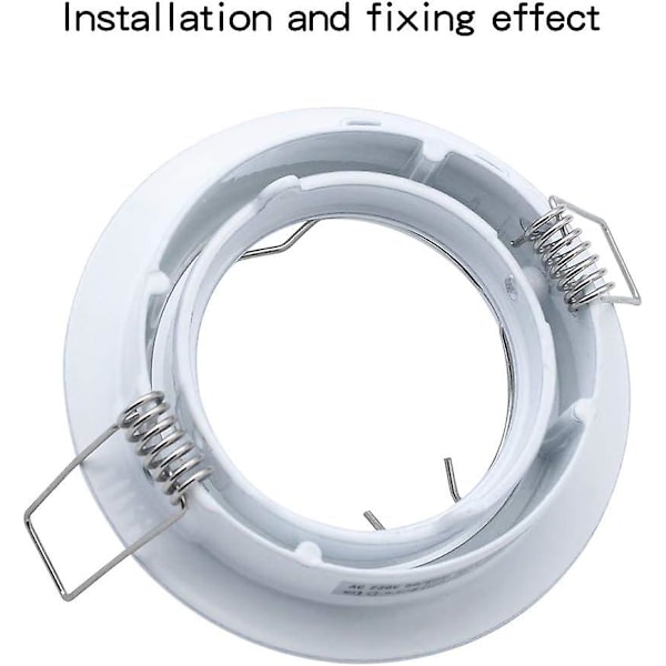 Gu10 fjærklemmer for mr16 led downlight armaturer 60mm diameter 20 stk