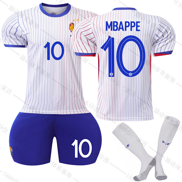 Jud- Euro 2425 Frankrike Bortalandslag Fotbollströja 10 MBAPPE 26 10 MBAPPE 26