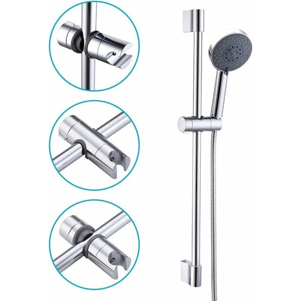 Dusjbrakett 18-25mm Diameter Dusjhodeholder Baderomstilbehør Justerbar Dusjsøyle Erstatning Dusjhodeholder ABS Krom, PB4-CH