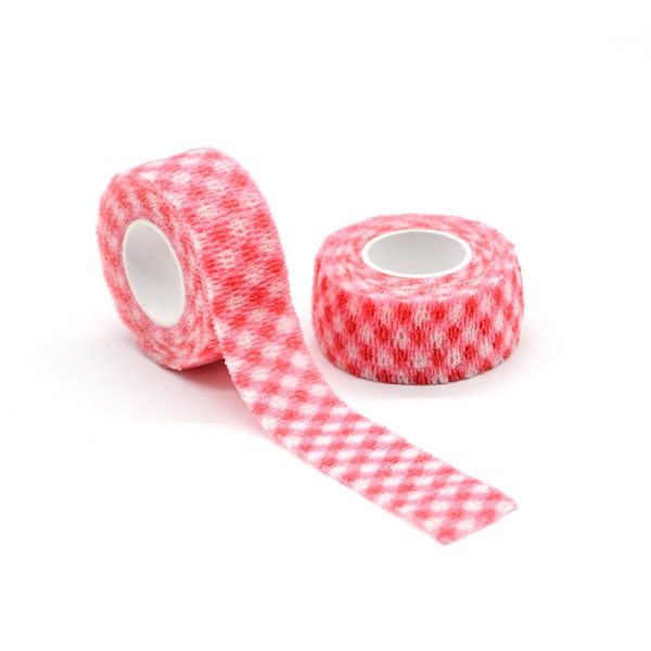 Sormiside, sarvi- ja hankaumissuojus, itseliimautuva, piirretty, käsikirja Gradient red grid 2.5CM*4M