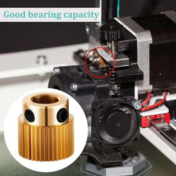 Ekstruderhjul i messing 40 tænder CR-10 Ender 3 3D printerdele (10)