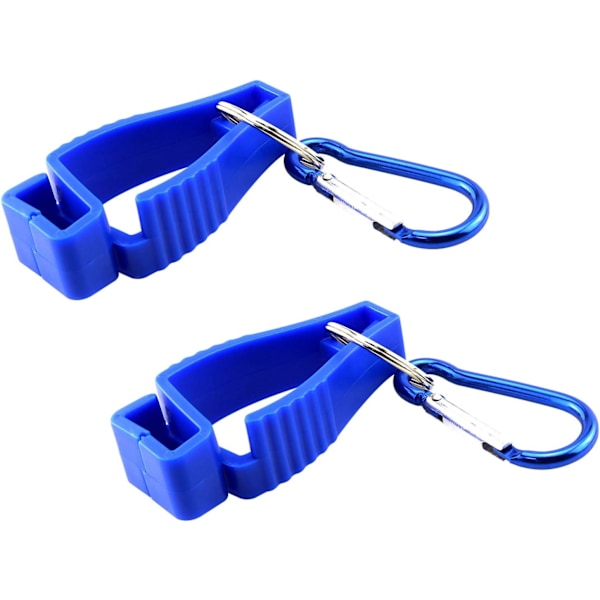 2 multifunksjonelle hanskeklips forhindrer at kroken går tapt. Hanskeklips Hanskeklipsholder for hansker Briller, hjelmer, håndklær, blå