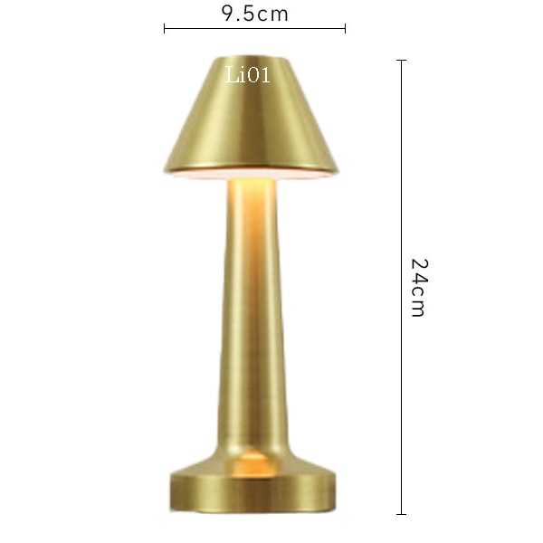 Retro barbordlampe skrivebords nattlys lading utendørs musikk restaurant bordlampe atmosfærelys C Gold