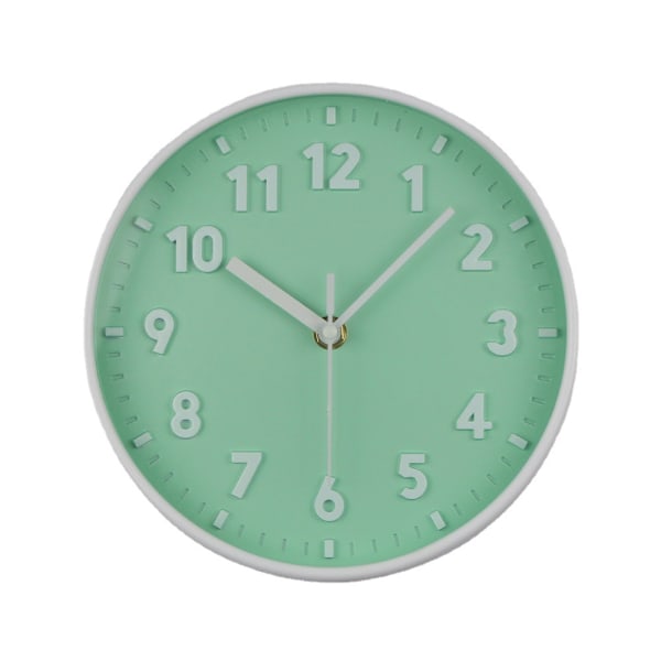 Modern Enkel Väggklocka 8 Tum Godisfärg Tyst För Tidsklockor Prydnader För Hem Sovrum Sovsal Vardagsrum Dekoration Mint green