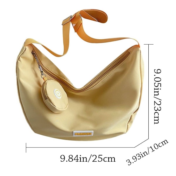 Crossbody-väskor för dam, Axle-axelväskor, Kompakta handväskor yellow