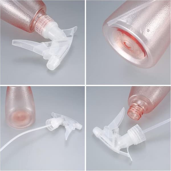 500ML Tomma Sprayflaskor med Pump - 2-pack, Rosa och Grön, för Hushåll, Trädgård och Växter - Hållbara Sprayflaskor i Plast