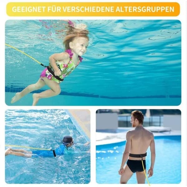 Justerbart elastisk svømmebælte til swimmingpool 4M Modstand Svømmebælte til børn og voksne Professionel svømmetræning