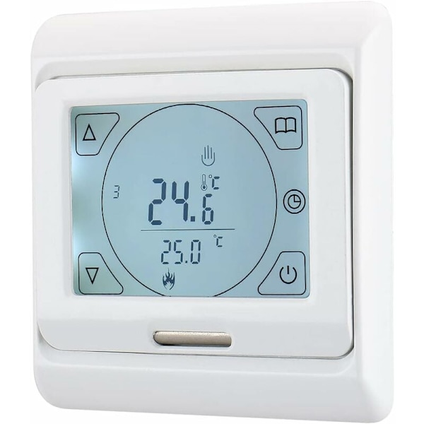 WG809 Rumtermostat, 7 Dages Programmerbar LCD-skærm AC230V 16A til Elektrisk Gulvvarme Hvid