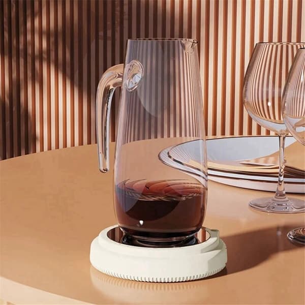 Genopladelig Magnetisk Mælkeshaker Elektrisk Kaffemixer til Smart Vin Karaffel (Elfenben)