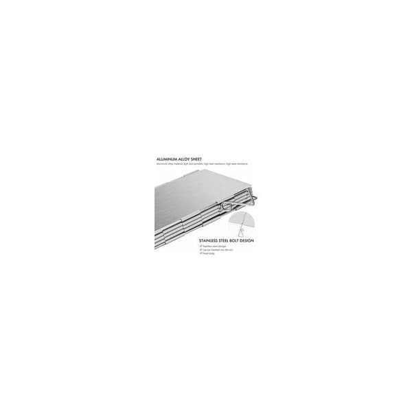 10 Panel Aluminium Legering Foldbar Vindskærm til Camping
