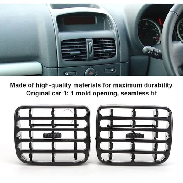 Ventilasjonsgitter for Renault Clio MK2 1998-2006 Dashbord, 2-pakning, Grå