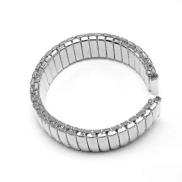 Flexibelt klockarmband i rostfritt stål expanderbart armband 20mm silver