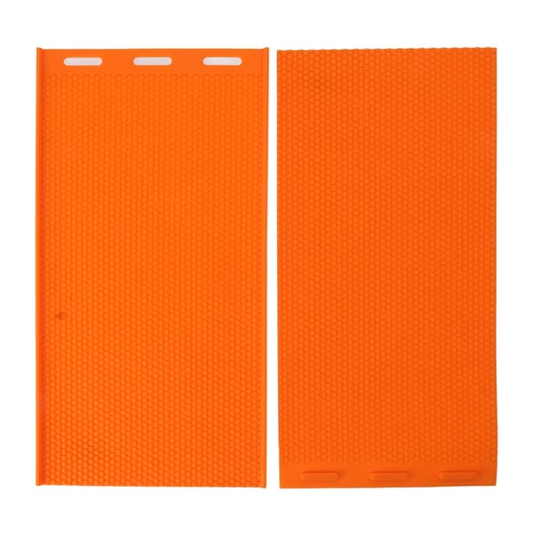 2-Rams 5,4 mm Silikon Honungskakebasform Biodlingstillbehör Orange