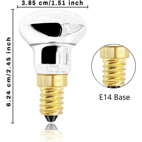 25W R39 E14 Lavalampelys, R39 Reflektor Lavalampelys 260lm, 4-pakning
