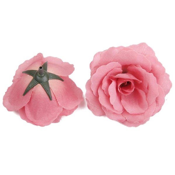 60 st konstgjorda blomhuvuden Corolla DIY bröllopsdekoration Diameter 65 mm - Rosa