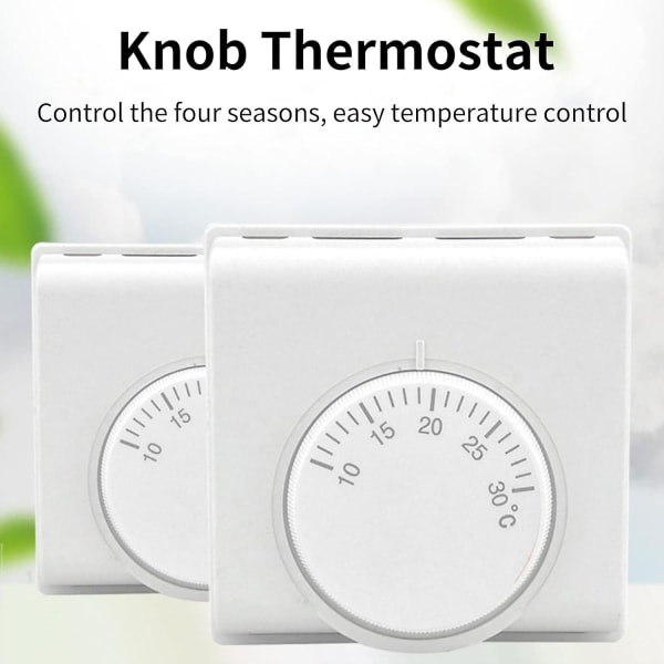 Romtermostat, Universal Standard Romtermostat, Mekanisk Romtermostat, Energibesparende mekanisk temperaturkontroll