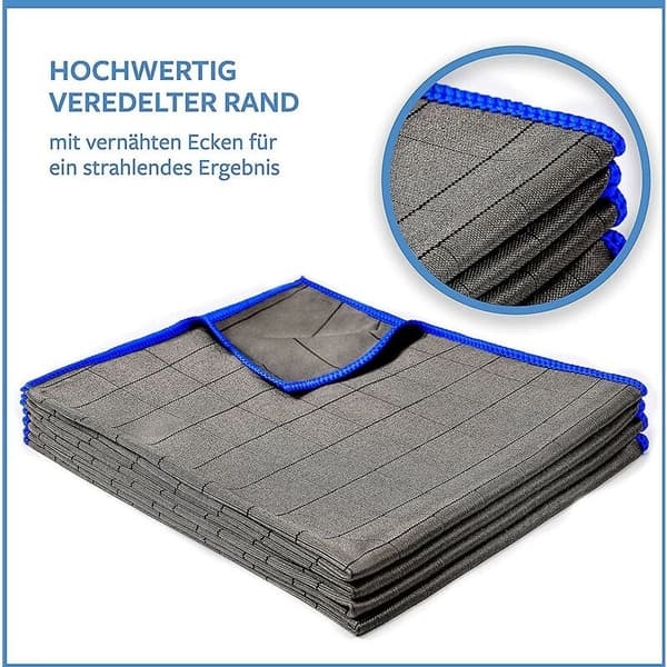 Professionella mikrofiberglasdukar 400gsm ränderfria luddfria 4x 50x40cm