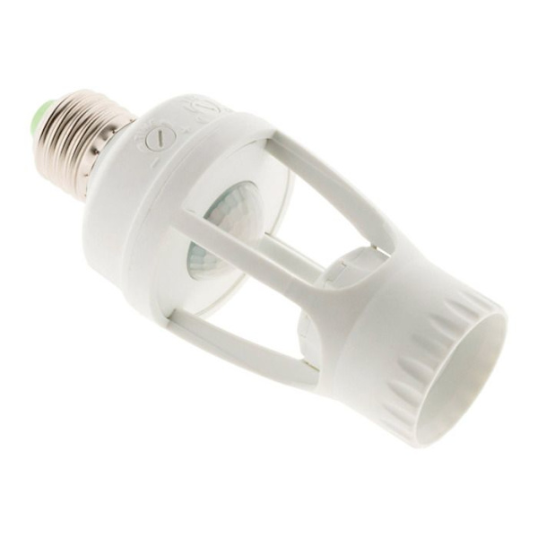 E27 glödlampssockel med integrerad sensor - Vit - Elexity