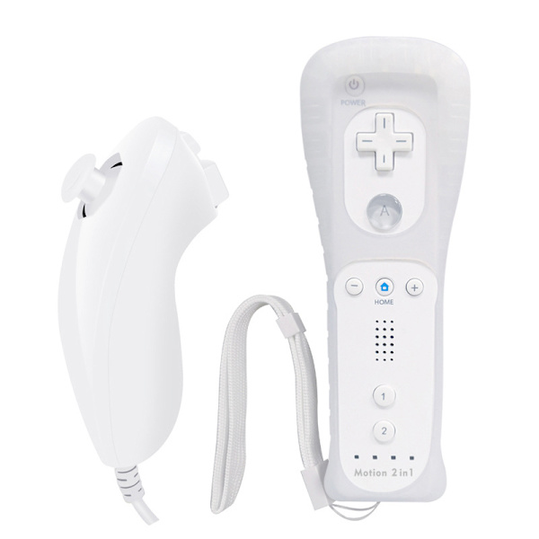 Wii-ohjain, vasemman- ja oikeanpuoleinen ohjain, sisäänrakennettu kiihdytin, 2-in-1-ohjain Light blue