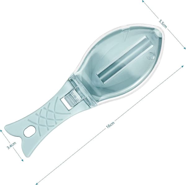 Fish Scale Scraper, ABS Plastic Fish Scale Scraper Fish Skin Scaler with Transparent Lock for Home, Kitchen