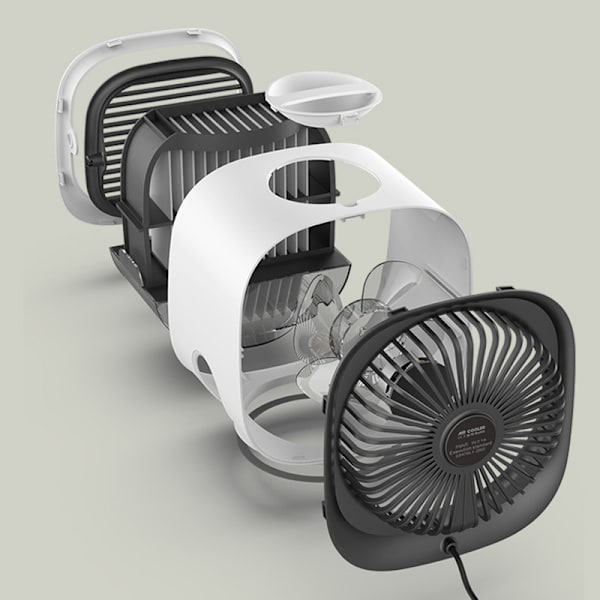 Ny mini køler befugtning usb ventilator bærbar skrivebord kontor hjem aircondition ventilator grøn green