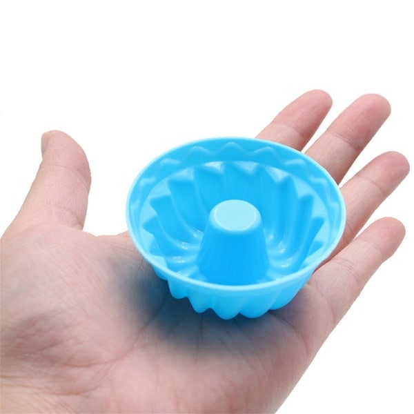 12 st/set Silikonform Muffin Cupcake Pumpaform Återanvändbar B