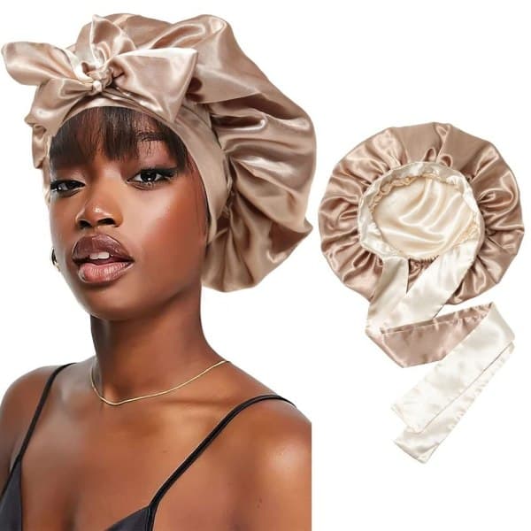 Satiinihattu Silkeslen Satin Bonnet blue