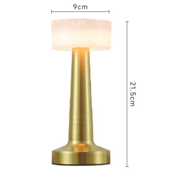 Retro barbordlampe skrivebords nattlys lading utendørs musikk restaurant bordlampe atmosfærelys D Gold