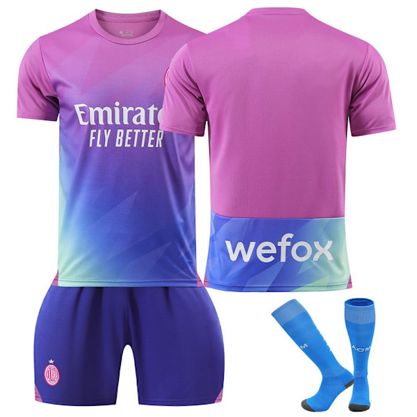 2023/24 Milan vieraskenttäpelipaita #10 Fan-paita/shortsit sukat Set M