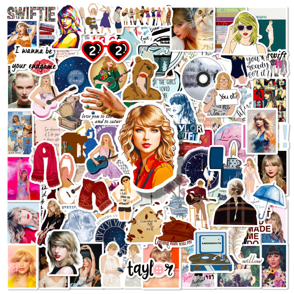 50 Taylor-klistremerker nye sanger Taylor Swift Taylor Swift-klistremerker T01041601 50PCS