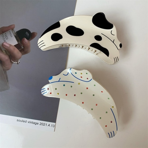 Ihanat värilliset strassit Dalmatiankoira Eläin Hiusklipsit Päähineet Monivärinen 4*11CM