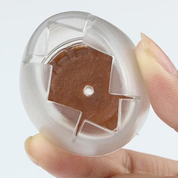 16 Transparenta Silikon Stolsbensskydd för Rektangulära Bord Möbelsbenskydd med Gummibas