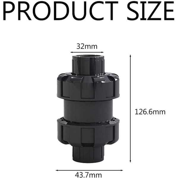 PVC Backventil 32mm för Pool och Biljard Anti Återflöde