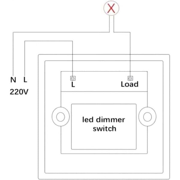 Takfläktkontroll - 220V 10A Väggströmbrytare för 15-300W Dimmer - Typ 86