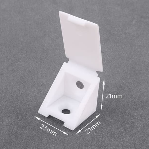 Vit Plasthylla Konsol 212x123mm 2 Hål Möbelkontakt