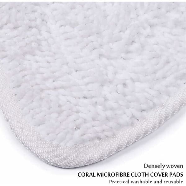5-pak Mikrofiber Dampmoppe Klud Refills, Kompatibel med Vileda Damprenser (Hvid)